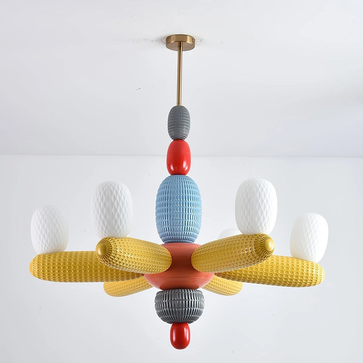 Balloon Chandelier | Iron Frame & Glass Shades | 96 cm Diameter