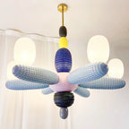 Balloon Chandelier | Iron Frame & Glass Shades | 96 cm Diameter