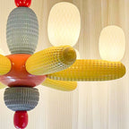 Balloon Chandelier | Iron Frame & Glass Shades | 96 cm Diameter