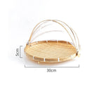 Bamboo Basket | Woven & Foldable With Mosquito Net | Small/Medium/Large