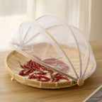 Bamboo Basket | Woven & Foldable With Mosquito Net | Small/Medium/Large