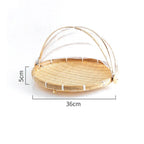Bamboo Basket | Woven & Foldable With Mosquito Net | Small/Medium/Large