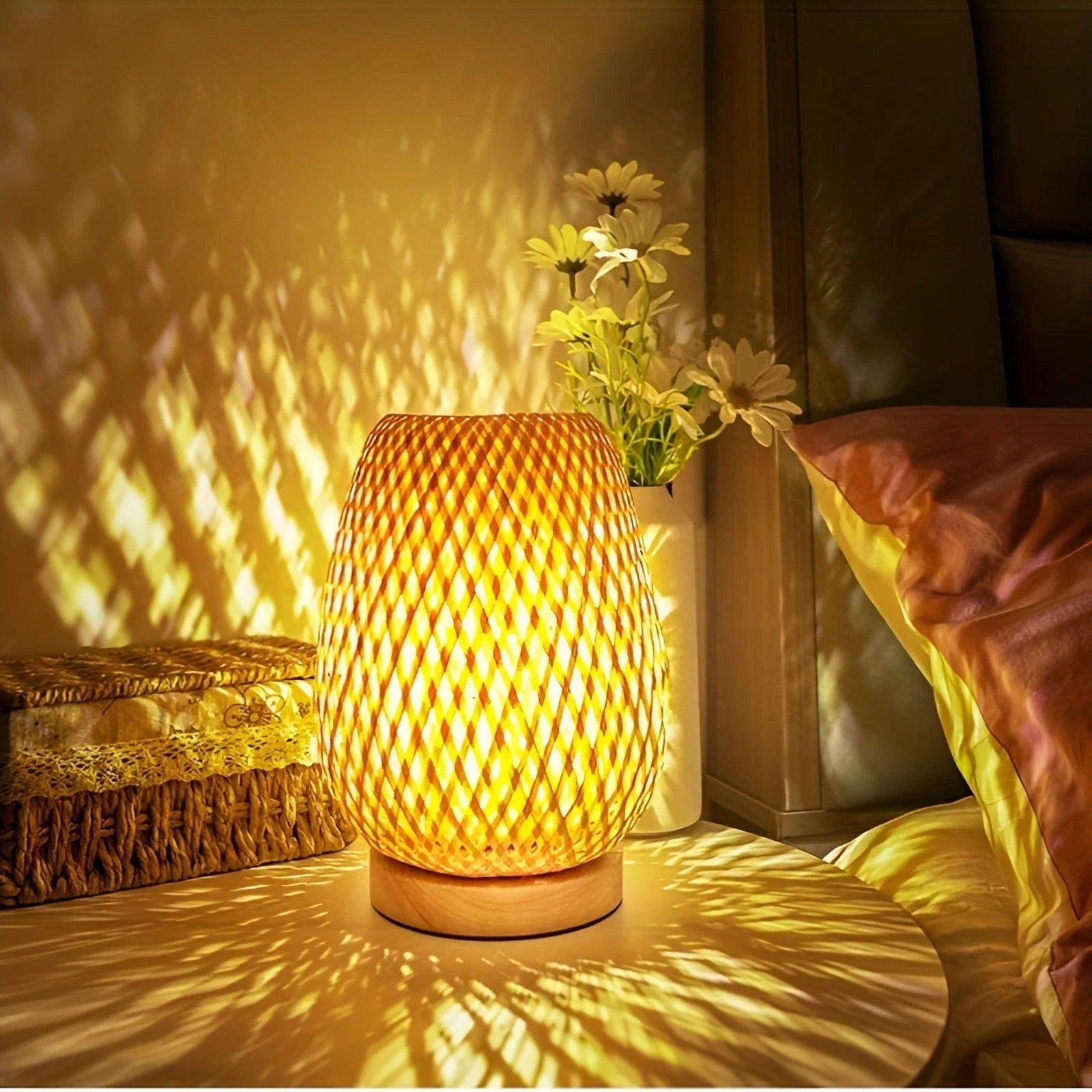 Table Lamp | Minimalist Natural Bamboo Body | USB Powered