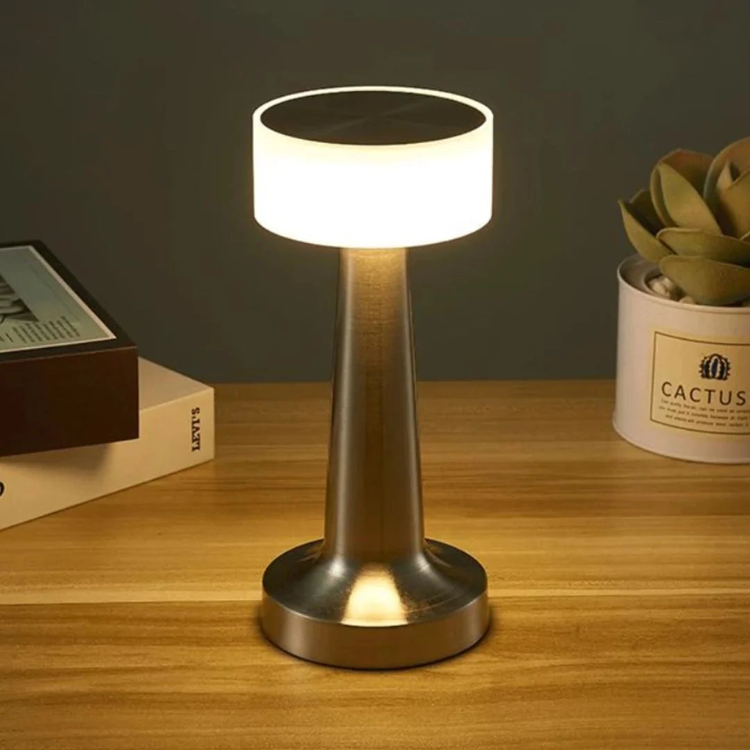 Bar Table Lamp | Retro Design, USB Charging & Three-Level Dimming
