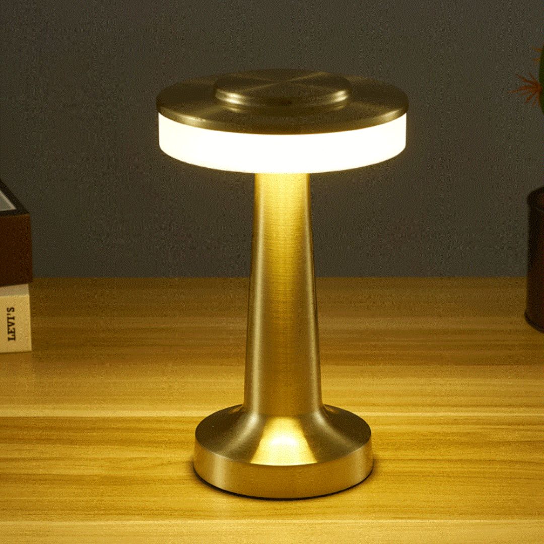Bar Table Lamp | Retro Design, USB Charging & Three-Level Dimming