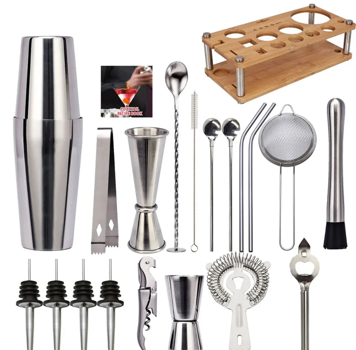 Bartender Set | Stainless Steel & Professional-Grade | 23-Piece