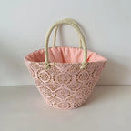 Basket Bag | Woven Design & Cotton-Lined Interior