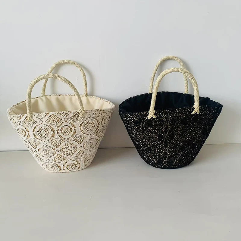 Basket Bag | Woven Design & Cotton-Lined Interior