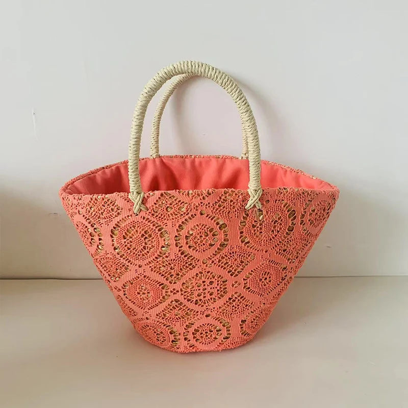 Basket Bag | Woven Design & Cotton-Lined Interior