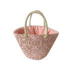 Basket Bag | Woven Design & Cotton-Lined Interior
