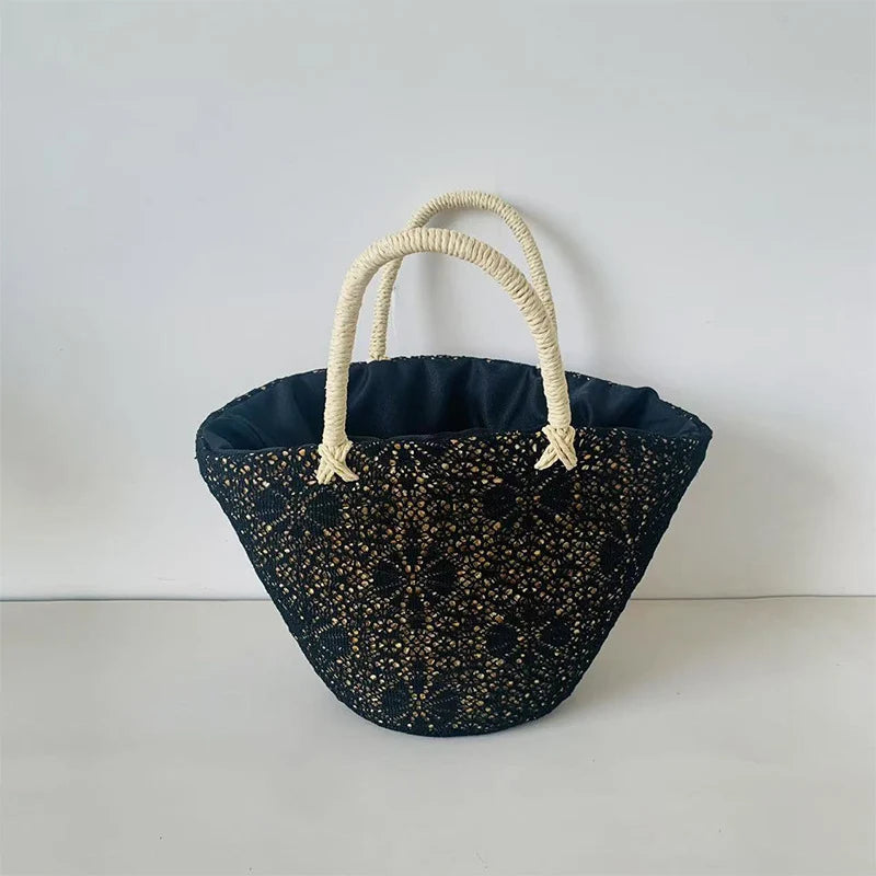 Basket Bag | Woven Design & Cotton-Lined Interior