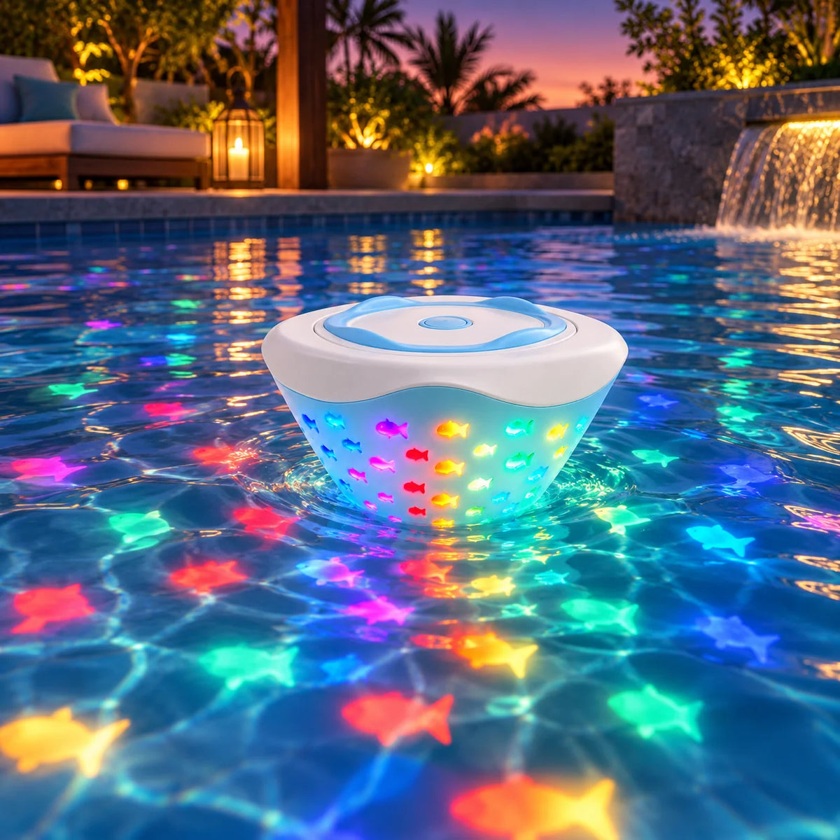 Bath Light Projector | Colorful & Rotating Projections | Water-Safe