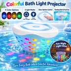 Bath Light Projector | Colorful & Rotating Projections | Water-Safe