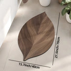 Bath Mat | Non-Slip & Water-Absorbent | Oval Leaf Design
