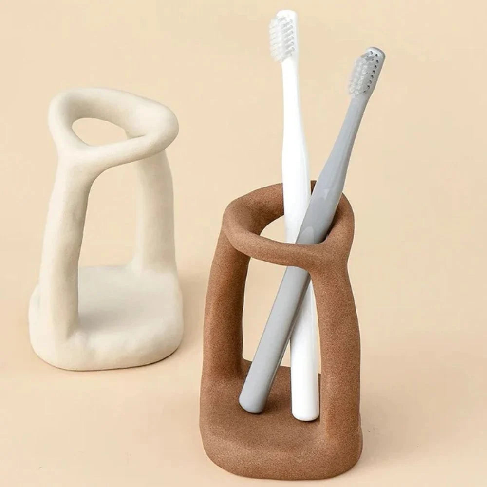 Bathroom Organizer | Compact Ceramic & Weighted Base