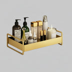 Cosmetic Organizer | Double-Layer Metal Trays | Gold Finish