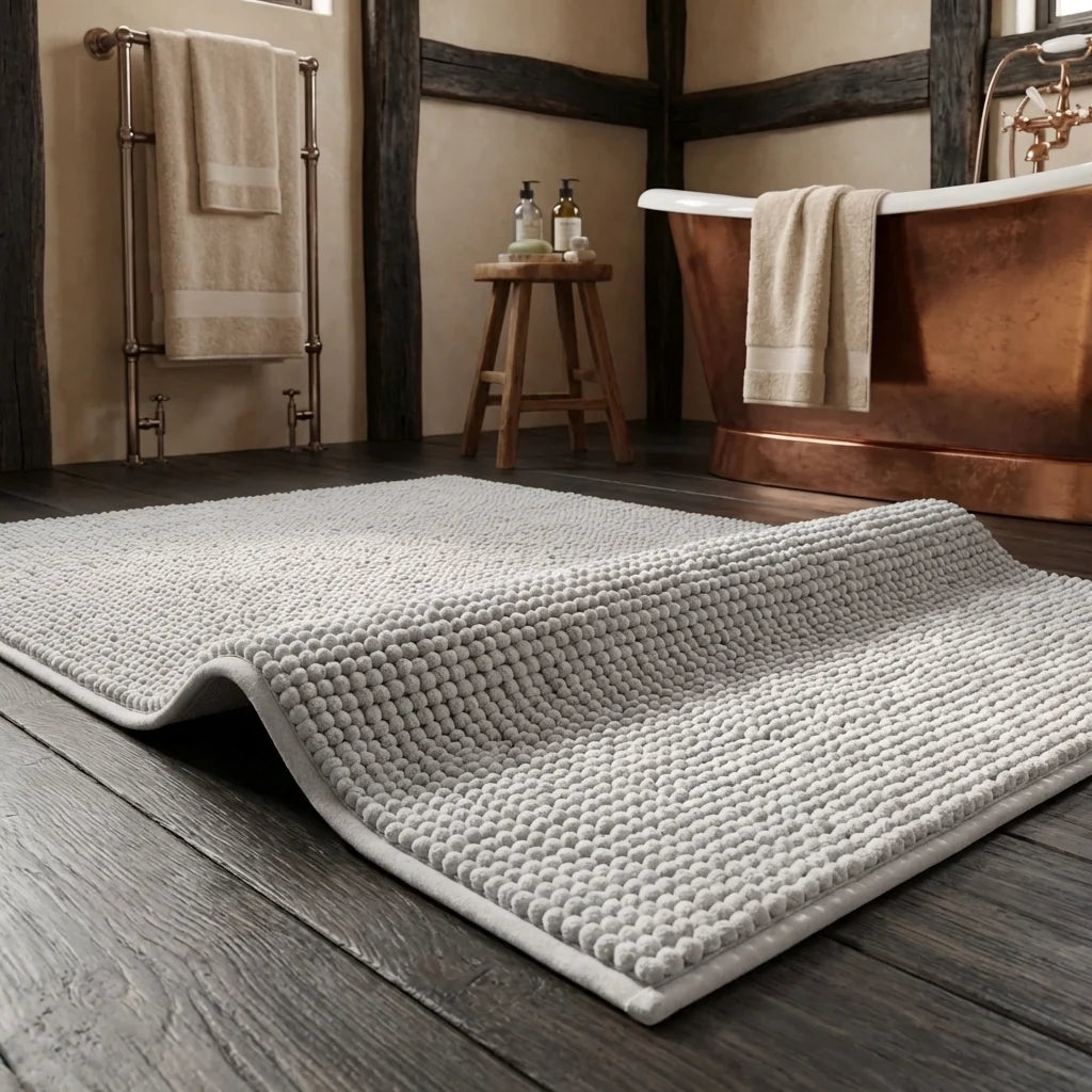 Bathroom Rug | Plush Chenille Microfibre | Quick-Drying & Non-Slip