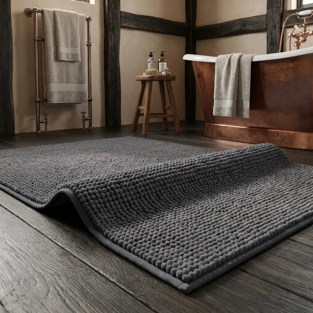 Bathroom Rug | Plush Chenille Microfibre | Quick-Drying & Non-Slip