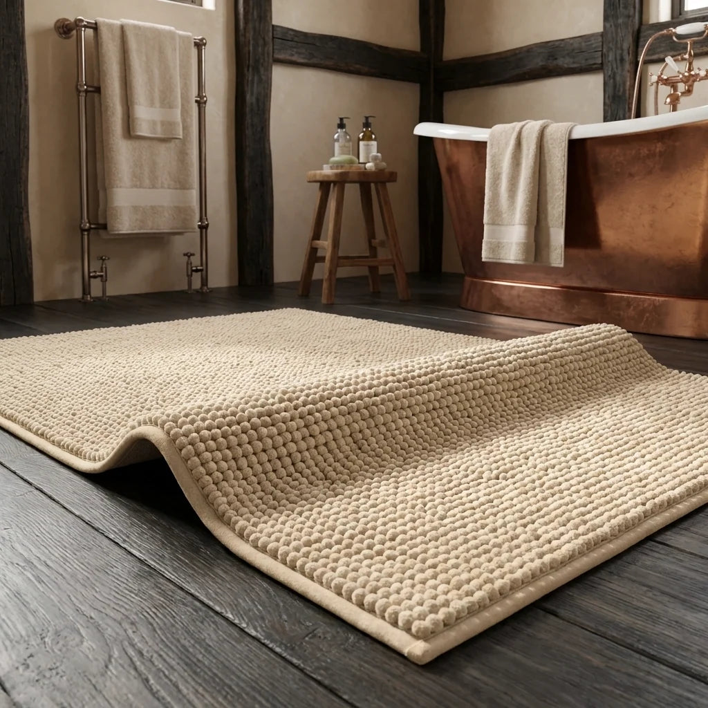 Bathroom Rug | Plush Chenille Microfibre | Quick-Drying & Non-Slip