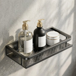 Bathroom Shelf | Aluminum Wall-Mounted | Optional Towel Rail