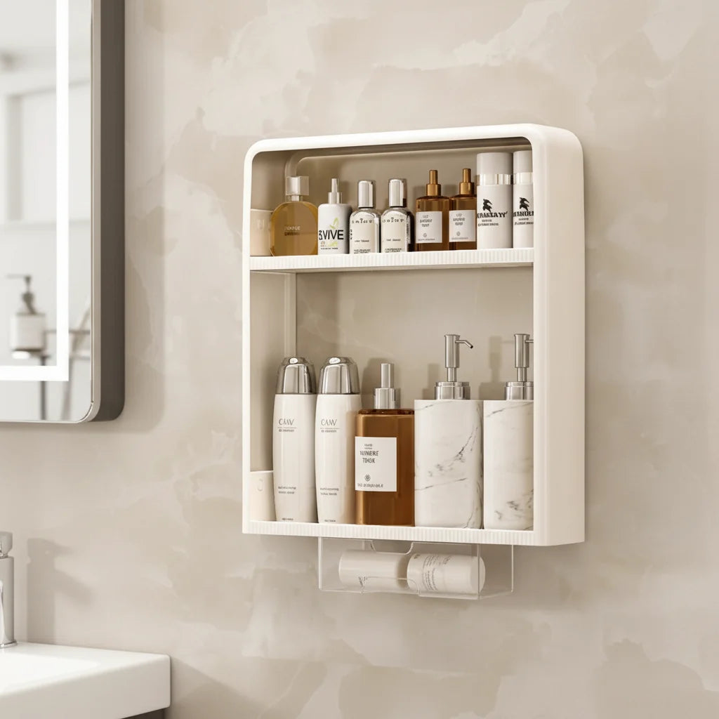 Bathroom Shelf | Self-Adhesive No-Drill & Water-Resistant | Multi-Tier