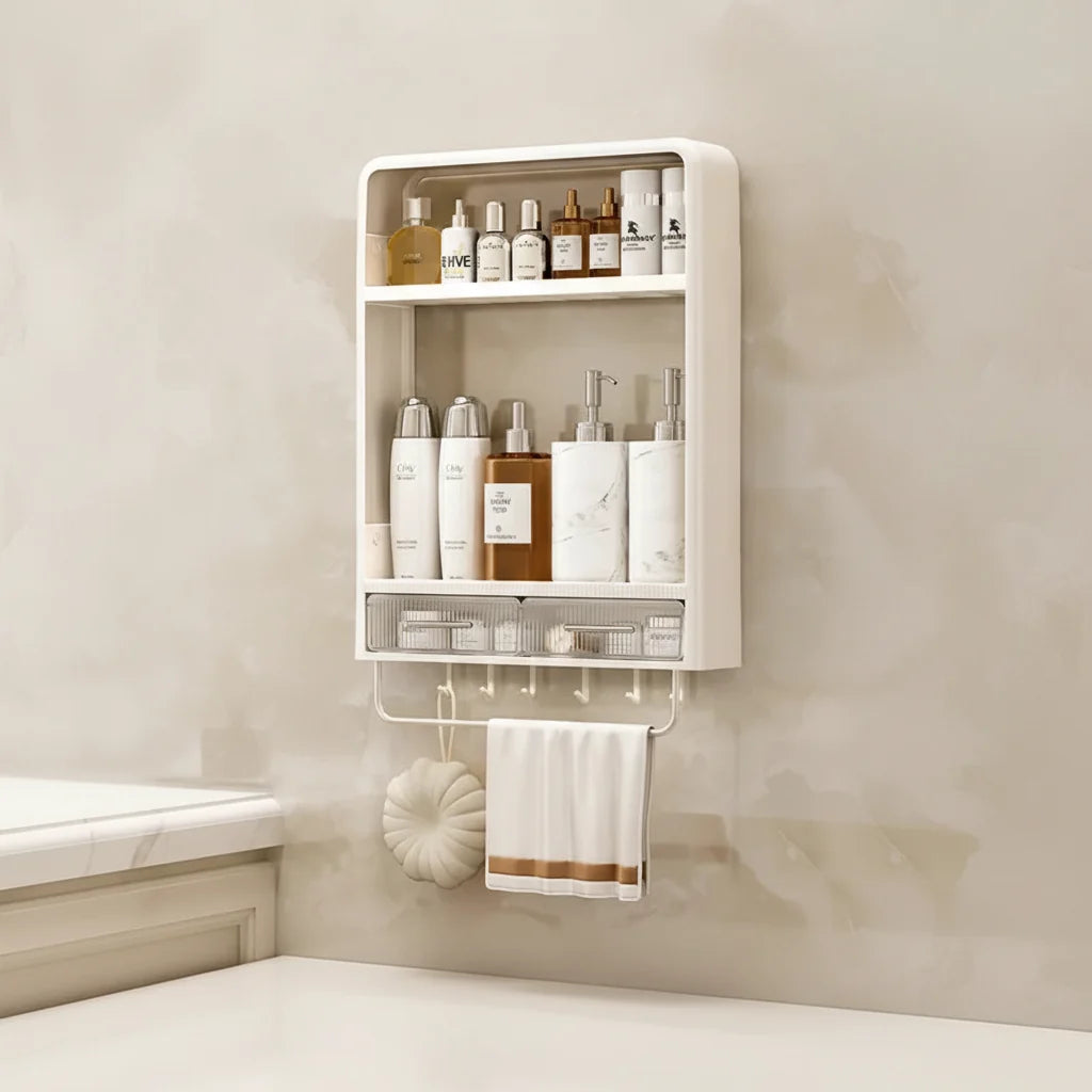 Bathroom Shelf | Self-Adhesive No-Drill & Water-Resistant | Multi-Tier