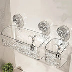 Bathroom Shower Shelf | No-Drill & Quick-Drain | Removable