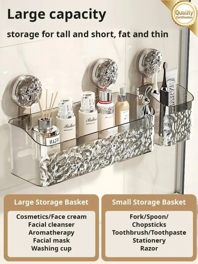 Bathroom Shower Shelf | No-Drill & Quick-Drain | Removable