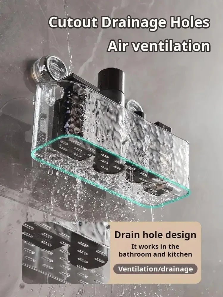 Bathroom Shower Shelf | No-Drill & Quick-Drain | Removable