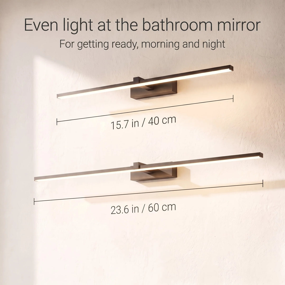 Bathroom Vanity Light | Aluminum Diffused LED | Natural White Light