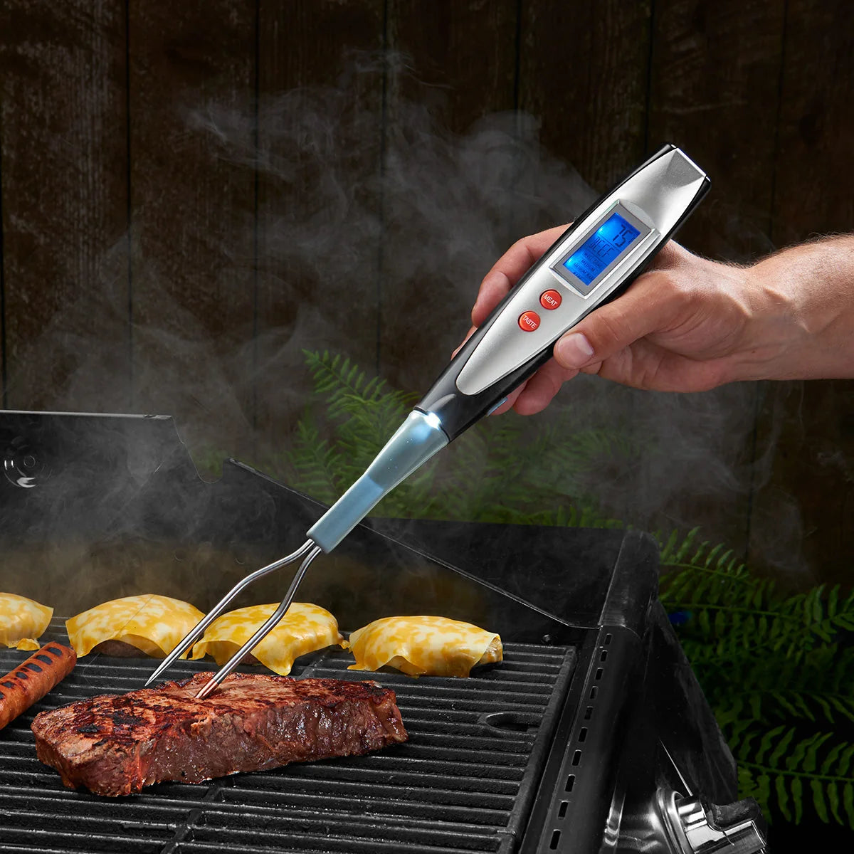 BBQ Fork Thermometer | Instant-Read Probe & Preset Programs
