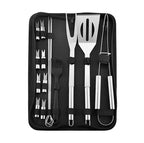 BBQ Tool Set | Stainless Steel & Fabric Carry Bag | 9-12 Pcs