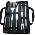 BBQ Tool Set | Stainless Steel & Fabric Carry Bag | 9-12 Pcs