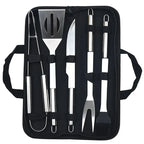 BBQ Tool Set | Stainless Steel & Fabric Carry Bag | 9-12 Pcs