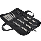 BBQ Tool Set | Stainless Steel & Fabric Carry Bag | 9-12 Pcs
