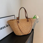 Beach Bag | Woven Straw & Spacious Interior