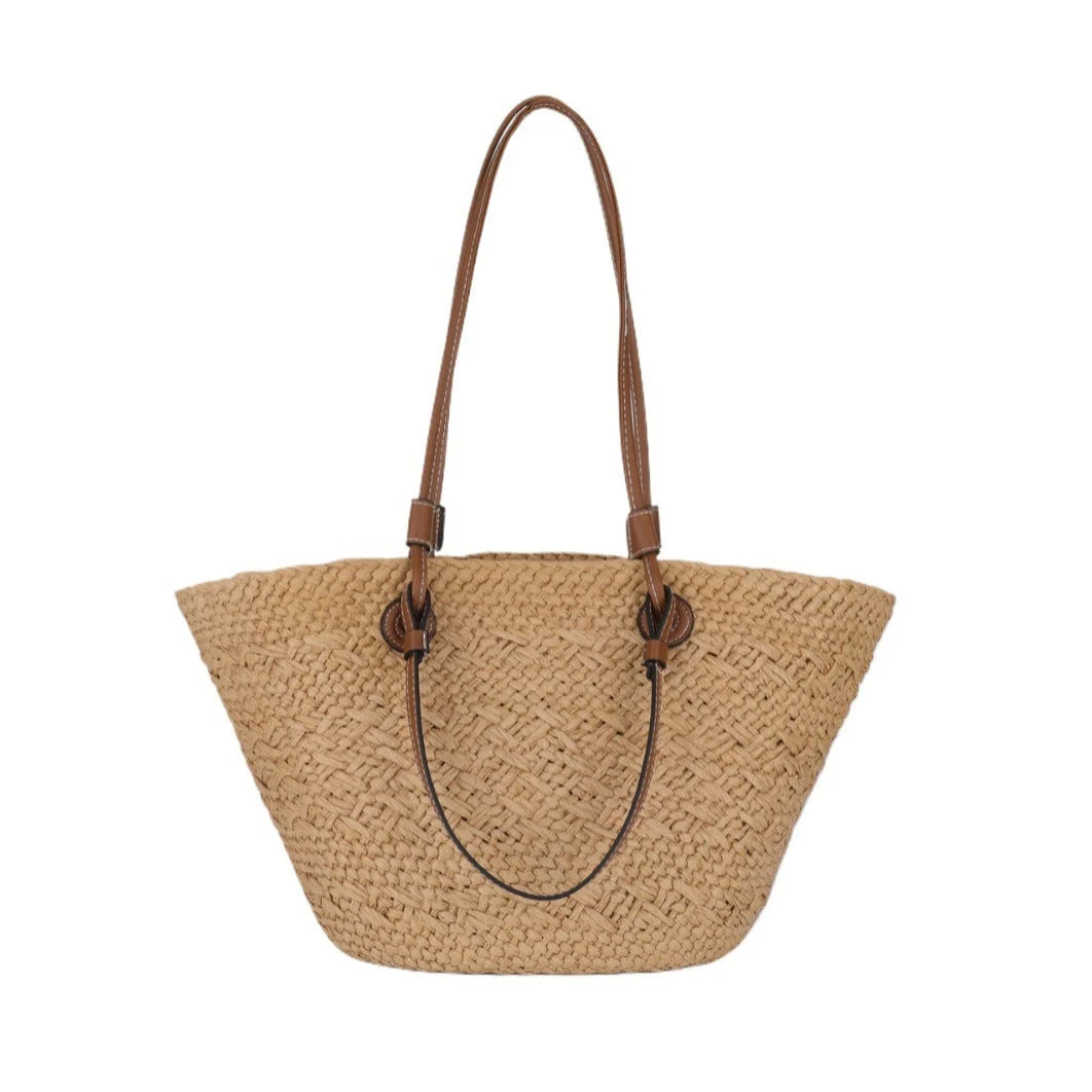 Beach Bag | Woven Straw & Spacious Interior