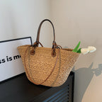 Beach Bag | Woven Straw & Spacious Interior
