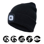 Beanie Hat | Cotton Knit & Removable LED | One Size Fits All