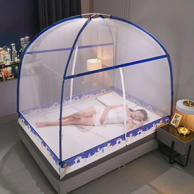 Bed Mosquito Net | Foldable & Black | 5 x 6 ft
