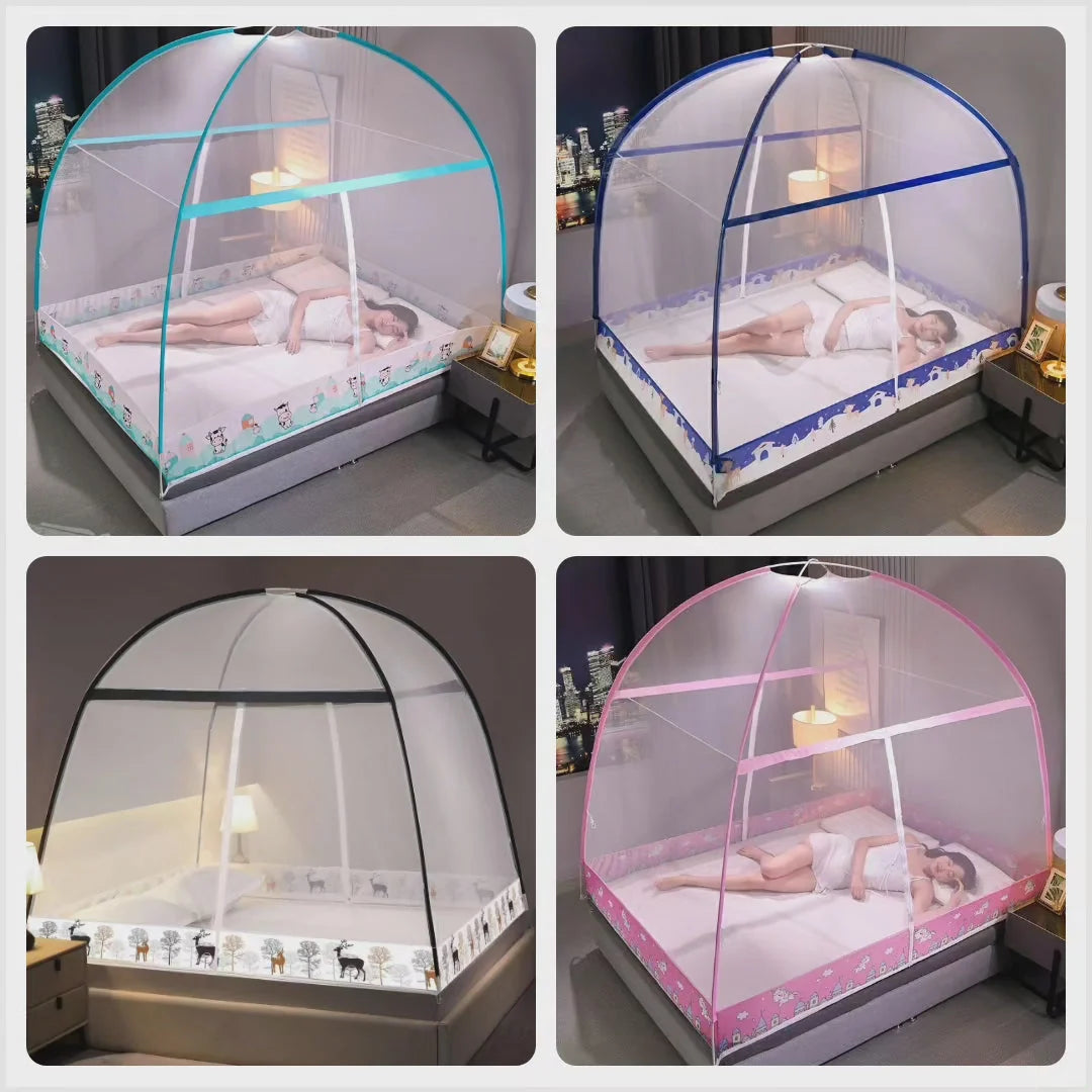 Bed Mosquito Net | Foldable & Black | 5 x 6 ft
