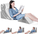 Bed Wedge Pillow Set | Memory Foam & Adjustable Multi-Position | Set of 4