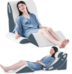 Bed Wedge Pillow Set | Memory Foam & Adjustable Multi-Position | Set of 4
