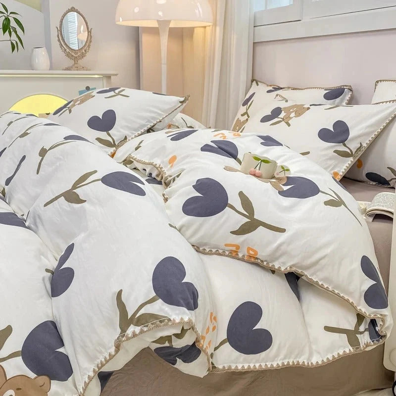 Bedding Set | Floral Print & Complete Set | Single–King