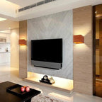 Bedroom Wall Lamp | Hardwired Faux Wood & Soft Ambient Light
