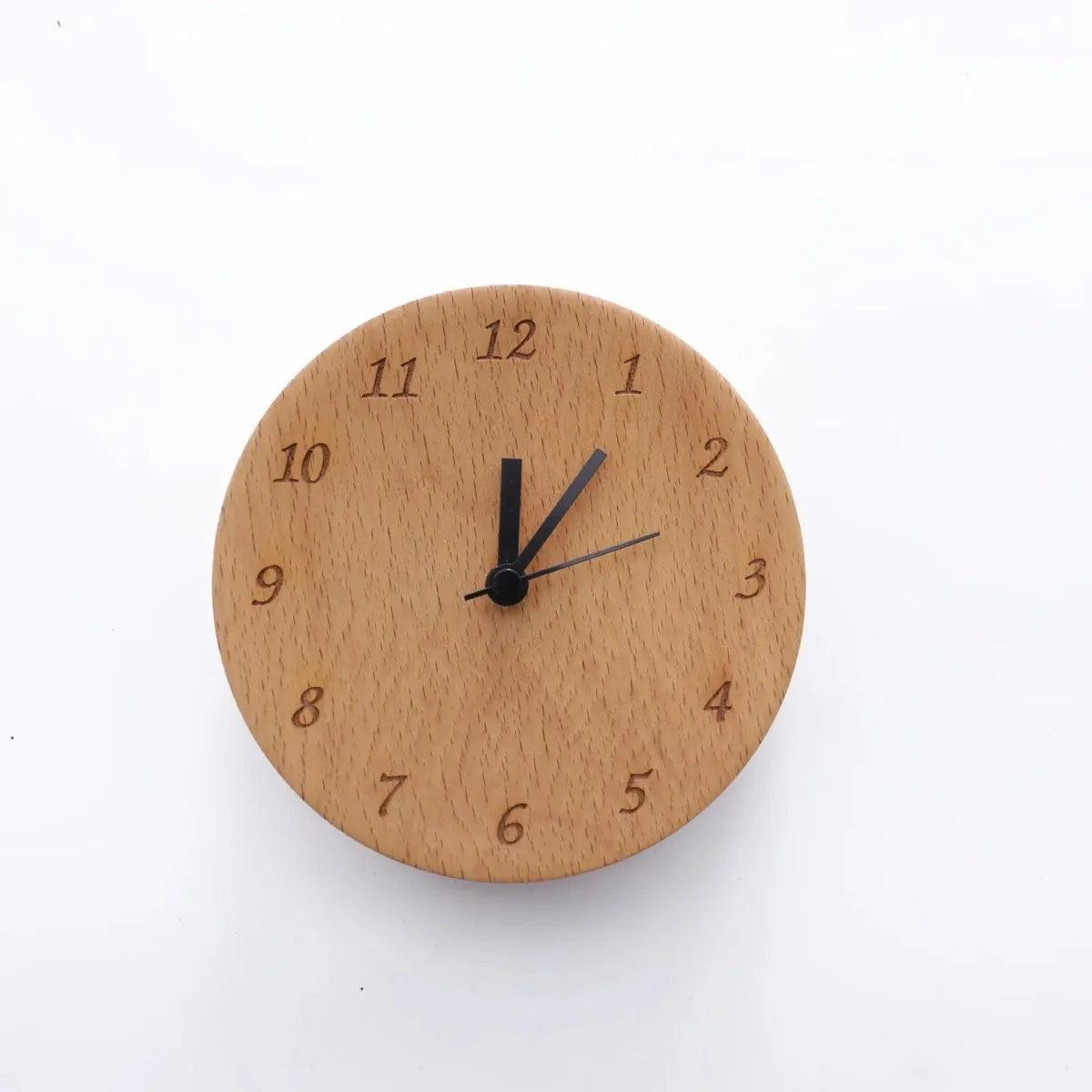Bedside Alarm Clock | Solid Beech Wood & Silent Movement