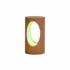 Bedside Table Lamp | Solid Wood & USB-Powered Integrated LED | 5.1 In Height