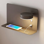 Bedside Wall Light | Integrated USB & Shelf | Three Colour Temperatures