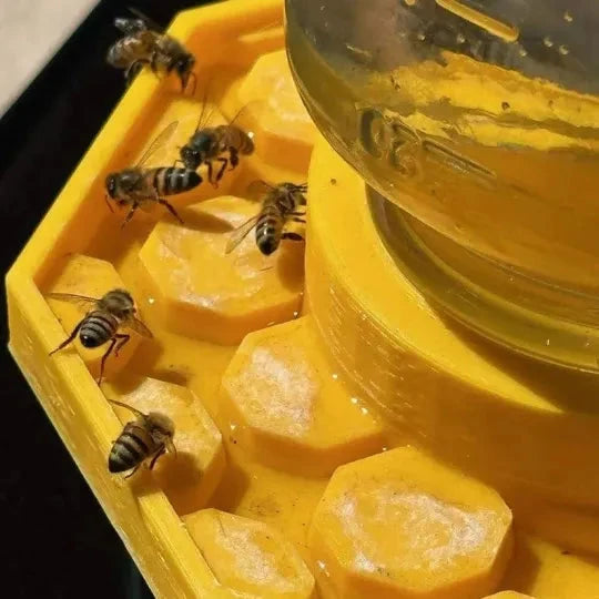 Bee Waterer | Ultra-Flat Channels & Landing Zones | Fits Standard Mason Jars