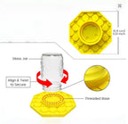 Bee Waterer | Ultra-Flat Channels & Landing Zones | Fits Standard Mason Jars